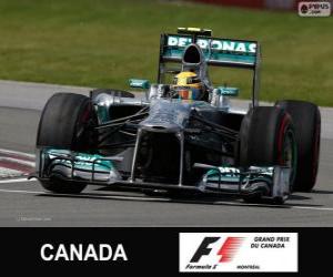 пазл Льюис Хэмилтон - Mercedes - 2013 Гран-при Канады, третий классифицированы